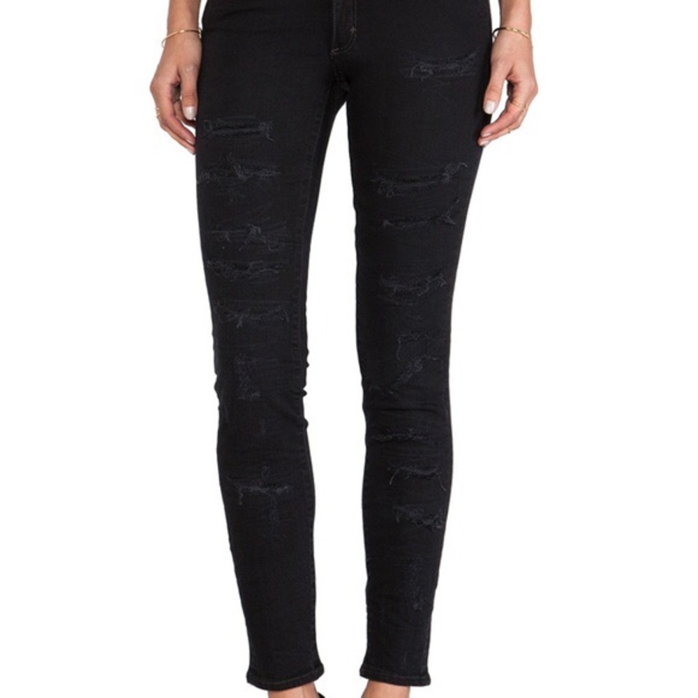 Neuw Marilyn Super High Black Distressed Jeans